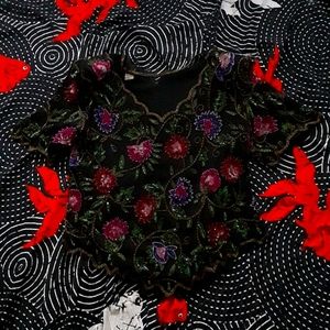 ASHLEY STEWART beaded top